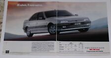 Advert Pubblicità 1989 PEUGEOT 405 MI 16 X4
