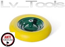 RUOTA CARRIOLA  RICAMBIO ANTIFORATURA PIENA GIALLA  DIAMETRO 16" VERDELOOK 