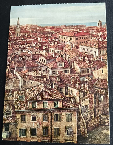 Cartolina italia trieste tetti - cartolina,