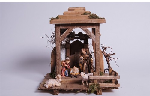 Lanterna natalizia con presepe