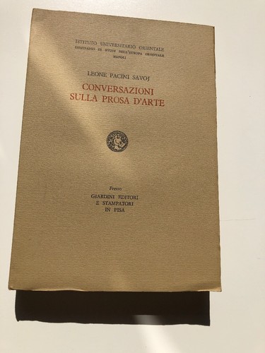 Conversazioni sulla prosa - conversazioni,