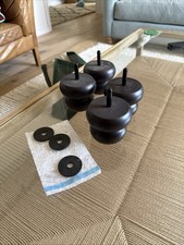 4 piedini per divano in legno