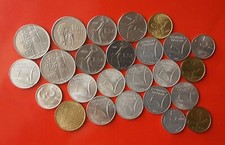 LOTTO DI 25 MONETE DIVERSE DA 5, 10, 20, 50, 100, 200 LIRE [N439]