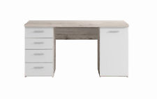 Scrivania con 4 cassetti e 1 anta battente FEENA in laminato, LAP 145x76,3x60 cm