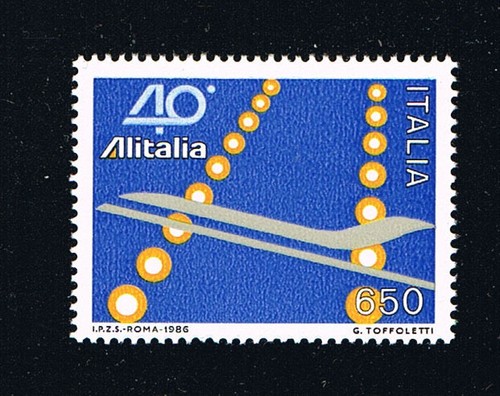 Italia francobollo alitalia - francobollo,