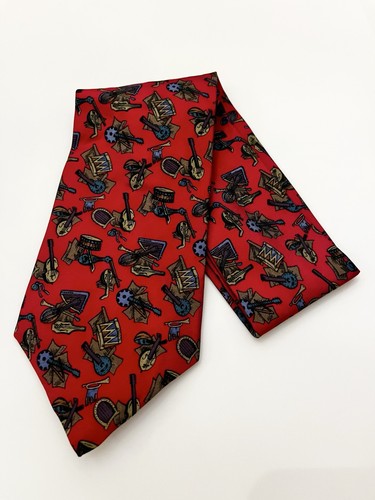 Cravatta rossa vintage liberty - cravatta,