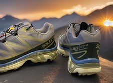 Sneaker trail running uomo Salomon XT-6 Gull/Granada Sky US10 ottime condizioni