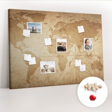 Wandtafel Korkplatte Tafel ohne Rahmen 100 Pinnadeln 140x100 cm Vintage