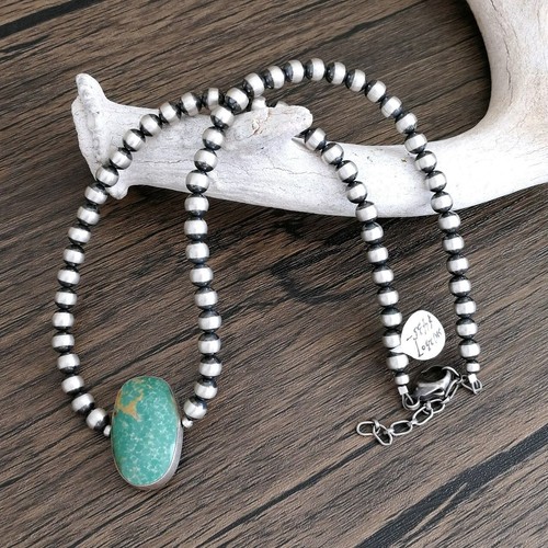 Collana collare turchese verde