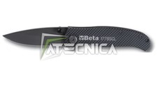 COLTELLO LAMA IN ACCIAIO TEMPRATO BETA TOOLS 1778SCL 1778 SCL MANICO CARBON LOOK