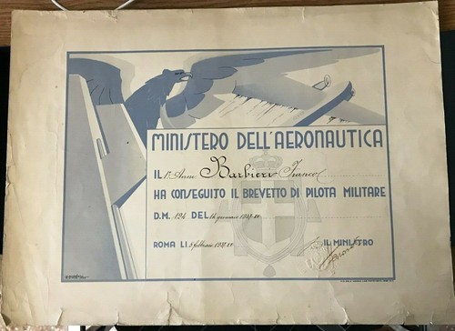 Diploma brevetto pilota regia - diploma,