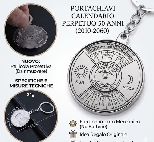 Portachiavi calendario - portachiavi,
