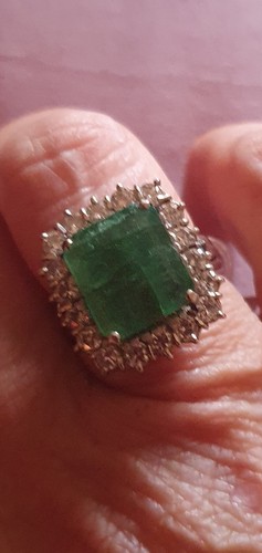 Anello smeraldo brillanti - smeraldo,