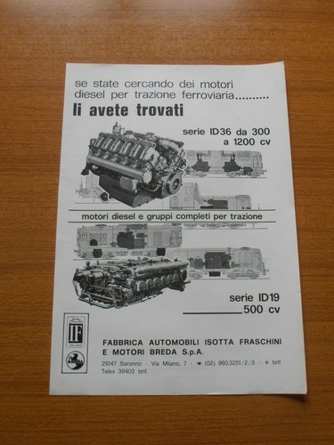 1977 motore diesel isotta - motore,