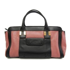 Borsa a tracolla Chloe Alice rosa polvere in pelle nera vintage autentica