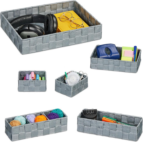 Cestini portaoggetti set 6 - cestini,