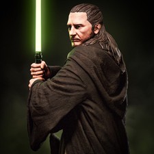 Qui-Gon Jinn Star Wars Figura Stampata in 3D, Non Dipinto Jedi Master Model Kit
