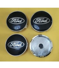 SET 4 TAPPI COPRIMOZZO BORCHIE FORD BORDO NERO 60 mm