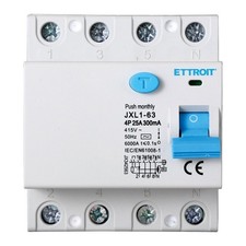 Interruttore Differenziale Puro 4P 25A 6kA 300mA 380V Salvavita Differenziale Oc