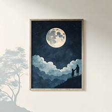 Luna piena nuvoloso cielo - luna,