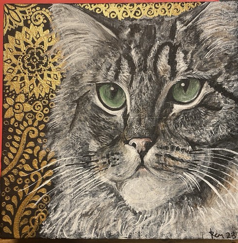 Quadro quercia gatto maine - quadro,