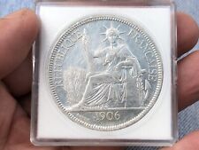 Monete Francia Indocina 1 Piastre Argento 1906 Originali Vintage Rare_Negozio LDP.
