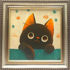 Carino gattino dipinto olio