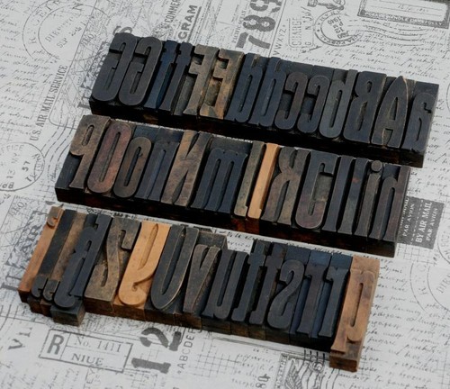 Alfabeto lettere in legno - lettere,