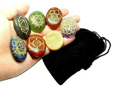 Set reiki ovale sette chakra - set,