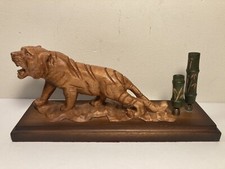Vintage Handcrafted Wood Tiger