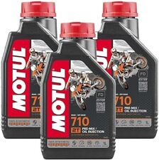 KIT TRE 3 LITRI LT OLIO MOTUL 710 2T TEMPI PER MOTO SCOOTER 104034 - Olio motore