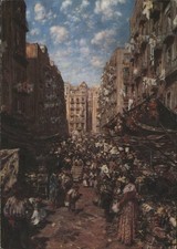 Italia Vincenzo Migliaro-Mercato stradale del porto,Napoli Migliaro (1858-1938)