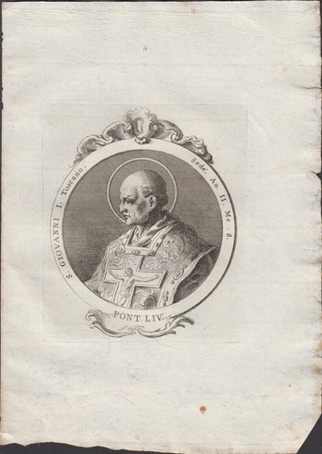 Stampa incisione papa - papa, s