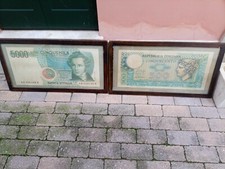 quadro con banconote copia in lire