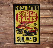 Poster anni 50 Boca Raton Auto
