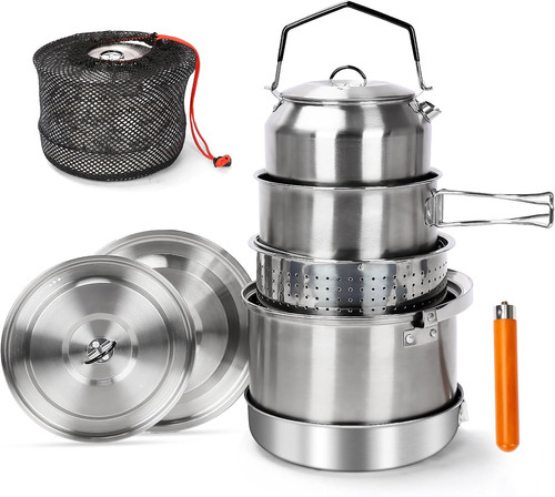 Set pentole campeggio - pentole,