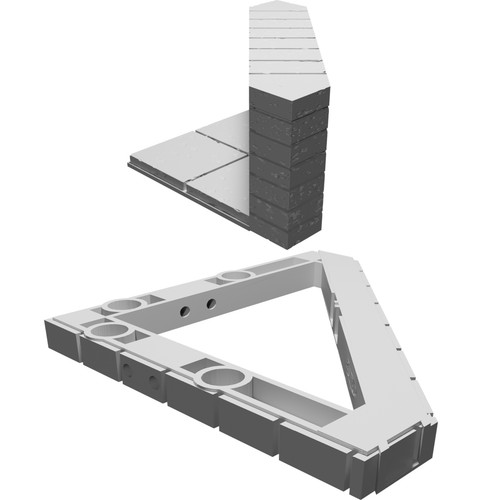 Muro diagonale per - diagonale, openforge