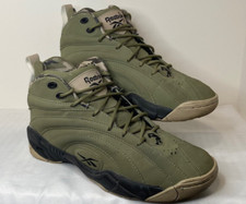 Scarpa da basket Reebok Shaqnosis Barracks OG da uomo taglia 9,5 V61196 verde cargo