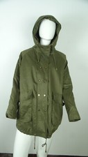 ZARA GIUBBOTTO GIACCONE GIACCA JACKET DONNA VERDE MILITARE CON CAPPUCCIO TAG SIZ