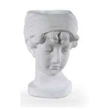 VASO TESTA DI MORO DONNA 25X18X29 CM IN COLORE BIANCO