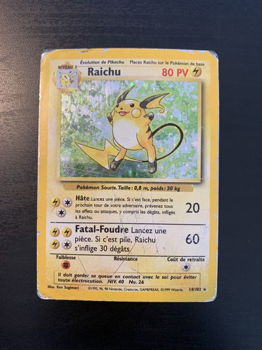 Carte pokémon raichu 14 - :,