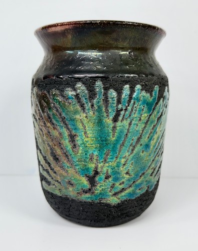 Vaso ceramica firmato raku - in,