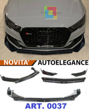 0037 AUDI RS3 8V 2015+ LAMA SOTTO PARAURTI ANTERIORE IN ABS LOOK RS NERO