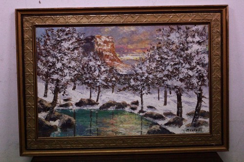 Quadro dipinto olio tavola - quadro,