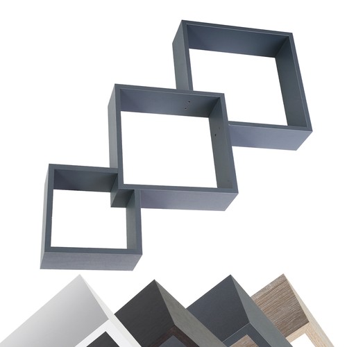 3er wand regal - 3er, set