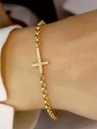 Bracciale donna maglia croce