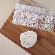 Alfabeto Mod. SPRING - Impressione Formine Biscotti Timbro Cake Design Embossing