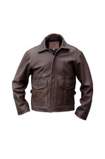 Giacca uomo Indiana Jones pelle di toro marrone pellicola nuova l'originale vera pelle