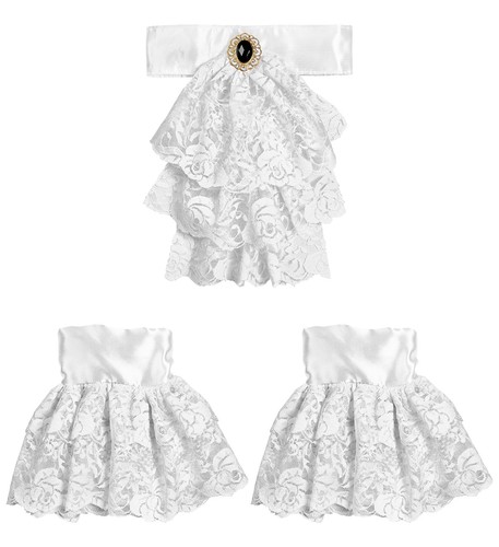 Jabot pizzo con pietra - in,