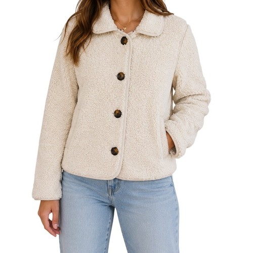 Boden giacca pile crema avorio - giacca,